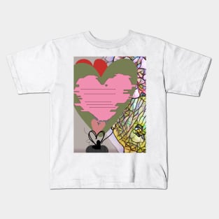 Pink note hearts for santa clause Kids T-Shirt